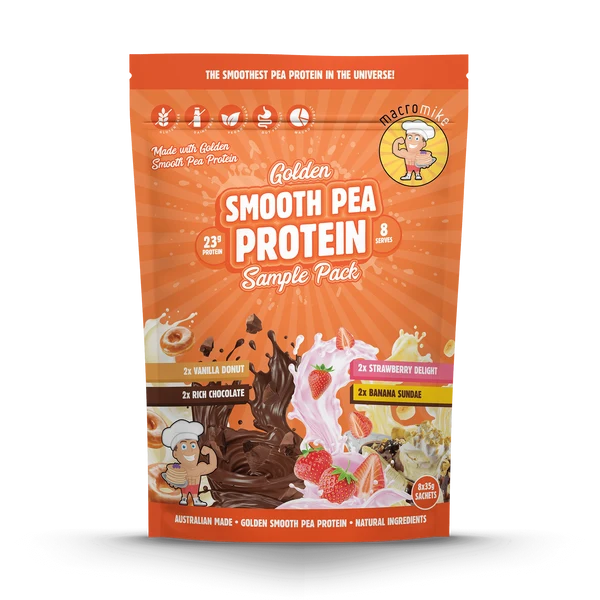 Golden Smooth Pea Protein Sample Pack (8 x 35g Sachets)