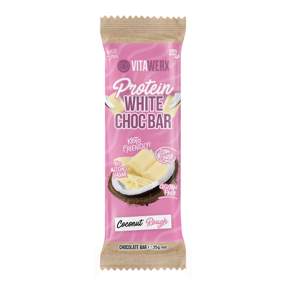 VitaWerk Protein White Chocolate Bar - Coconut Rough