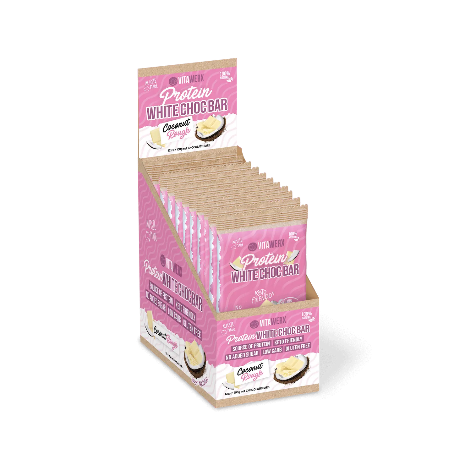 VitaWerk Protein White Chocolate Bar - Coconut Rough