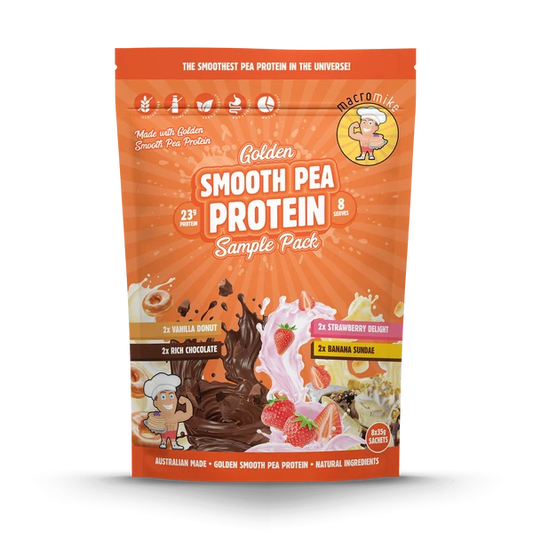 Golden Smooth Pea Protein Sample Pack (8 x 35g Sachets)