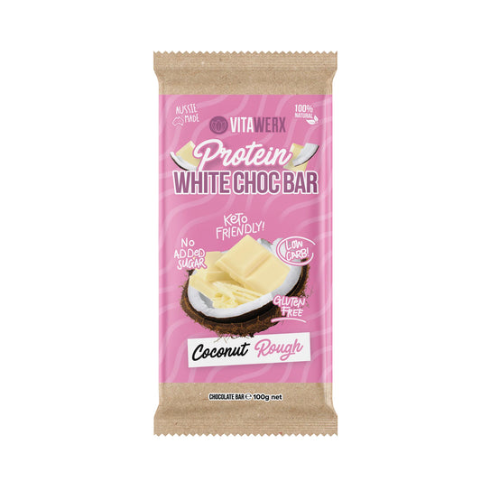 VitaWerk Protein White Chocolate Bar - Coconut Rough