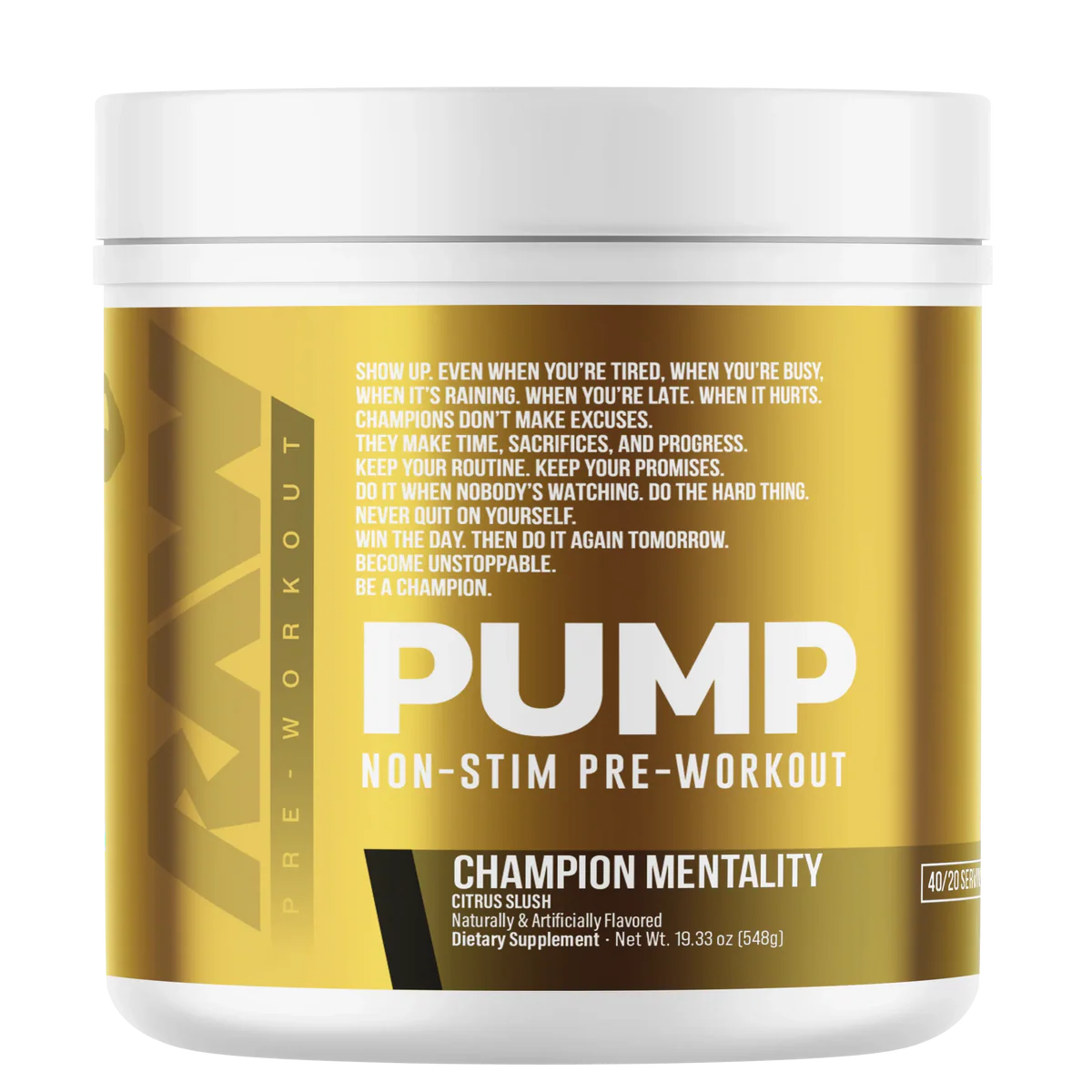 CBUM PUMP NON-STIM 40 SERVE CHAMPION MENTALITY